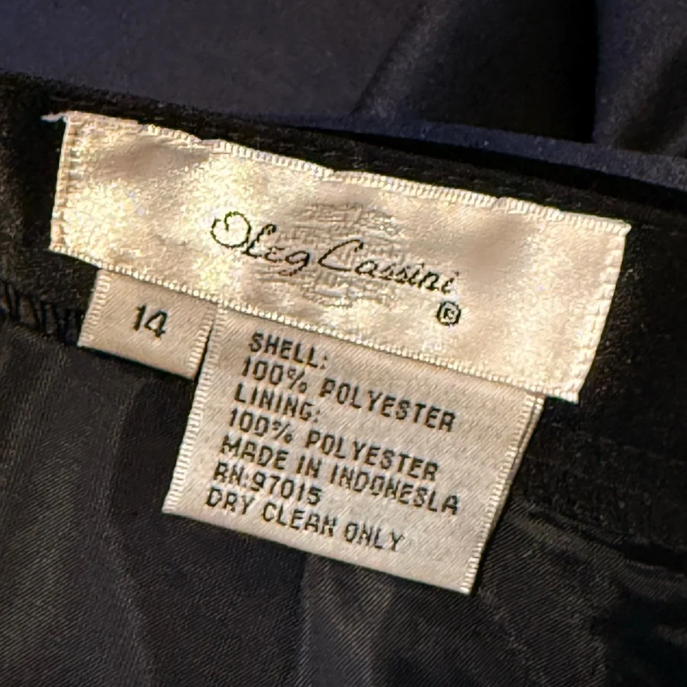 Oleg Cassini Black Pants Sz‎ 14
